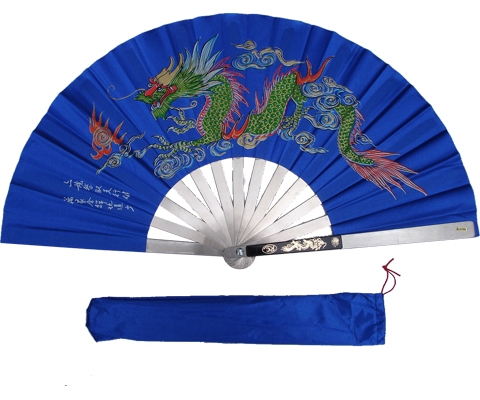 Fächer aus Stahl, blau