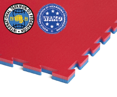 ProGame Tatami, Multisport Basic, 100x100x2.2cm, revers. red/blue
