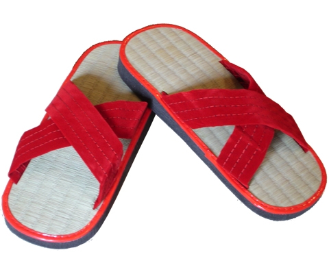 Zori mit Kreuzband, rot